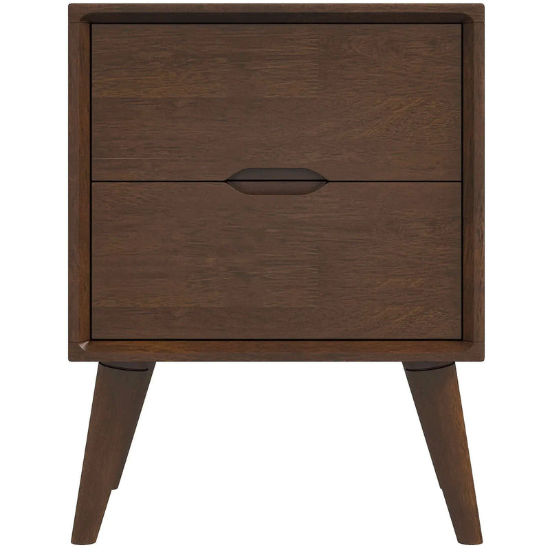 Alexandra - Night Stand With 2 Drawers - Walnut Brown by HouseOfZazla