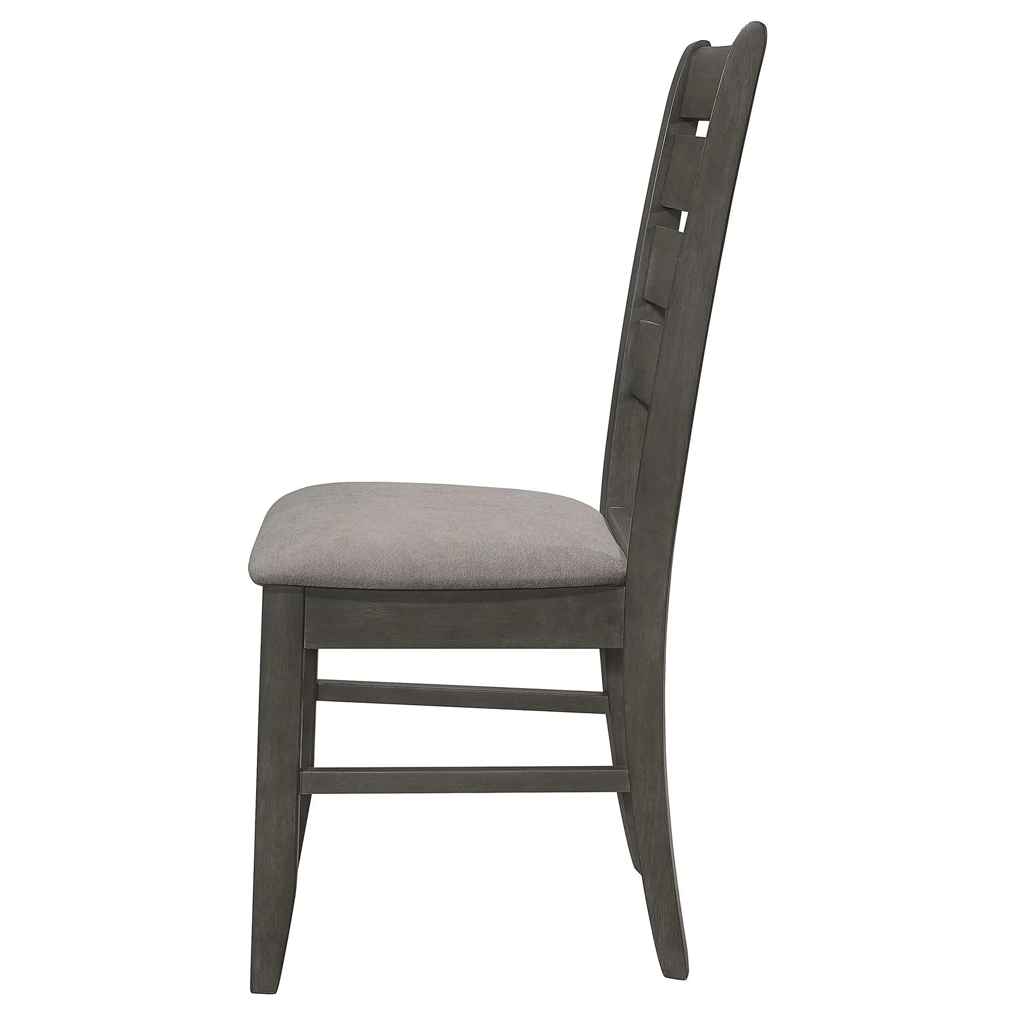 Dalila Wood Dining Side Chair Dark Grey (Set of 2) by Unique Piece Furniture