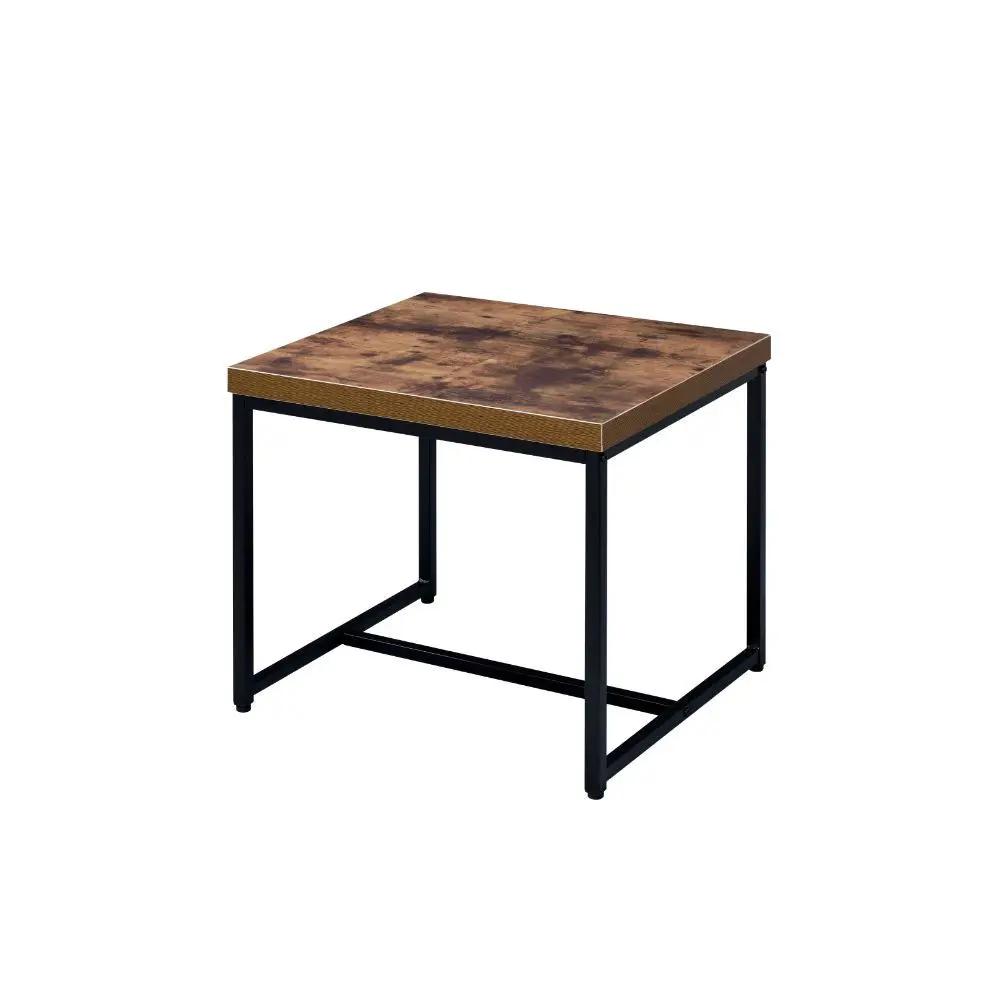 Bob - End Table - Weathered Oak & Black by Unique Piece Furniture