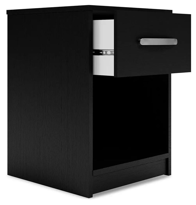 Finch - One Drawer Night Stand - 23" Height - Black by Unique Piece Furniture