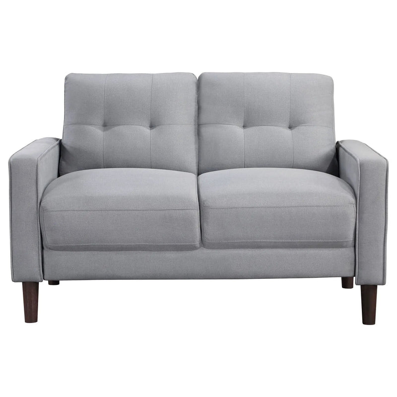 Bowen 3-piece Upholstered Track Arm Tufted Sofa Set Grey by Unique Piece Furniture