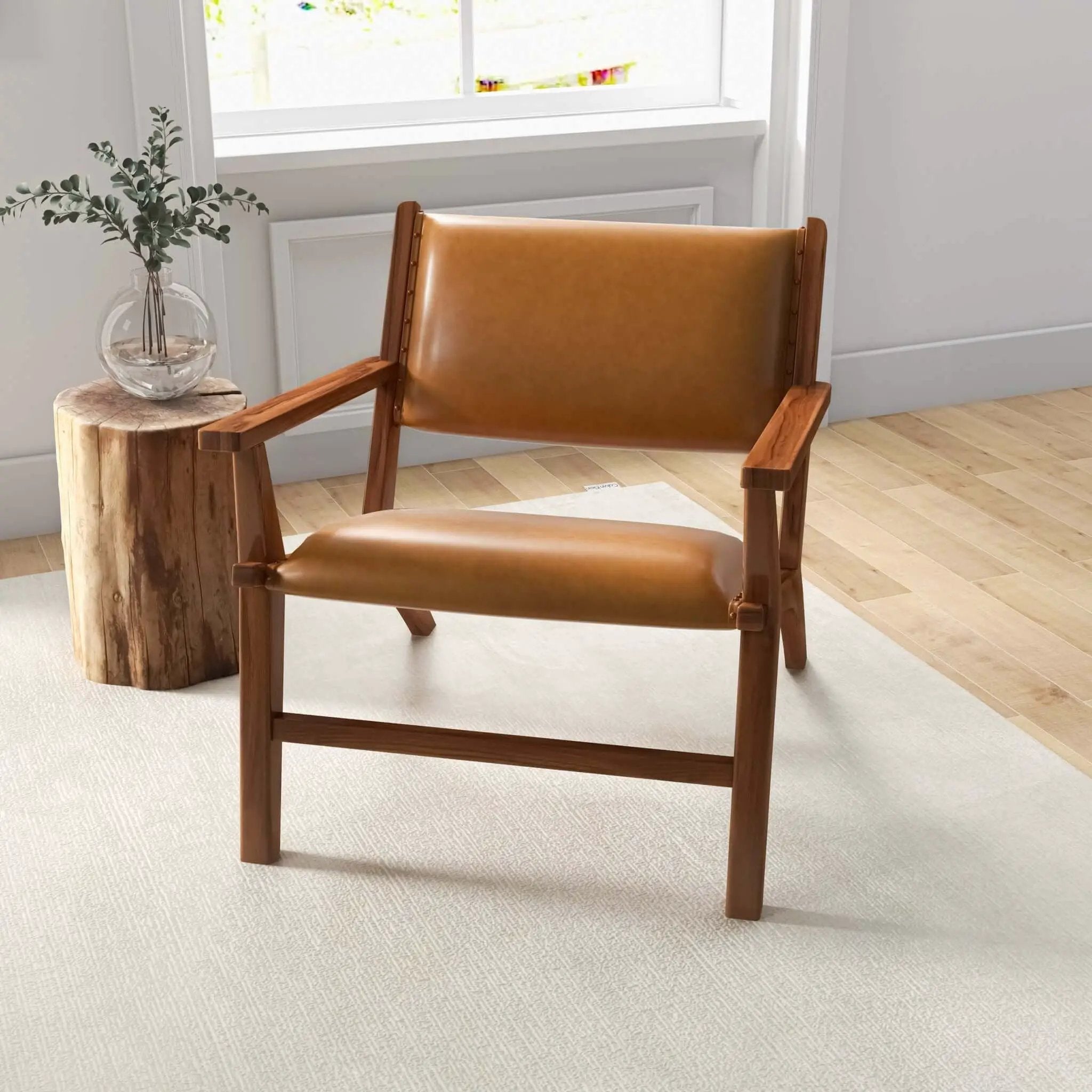 Hendrix - Antique Arm Chair - Brown / Rustic / Tan by Unique Piece Furniture