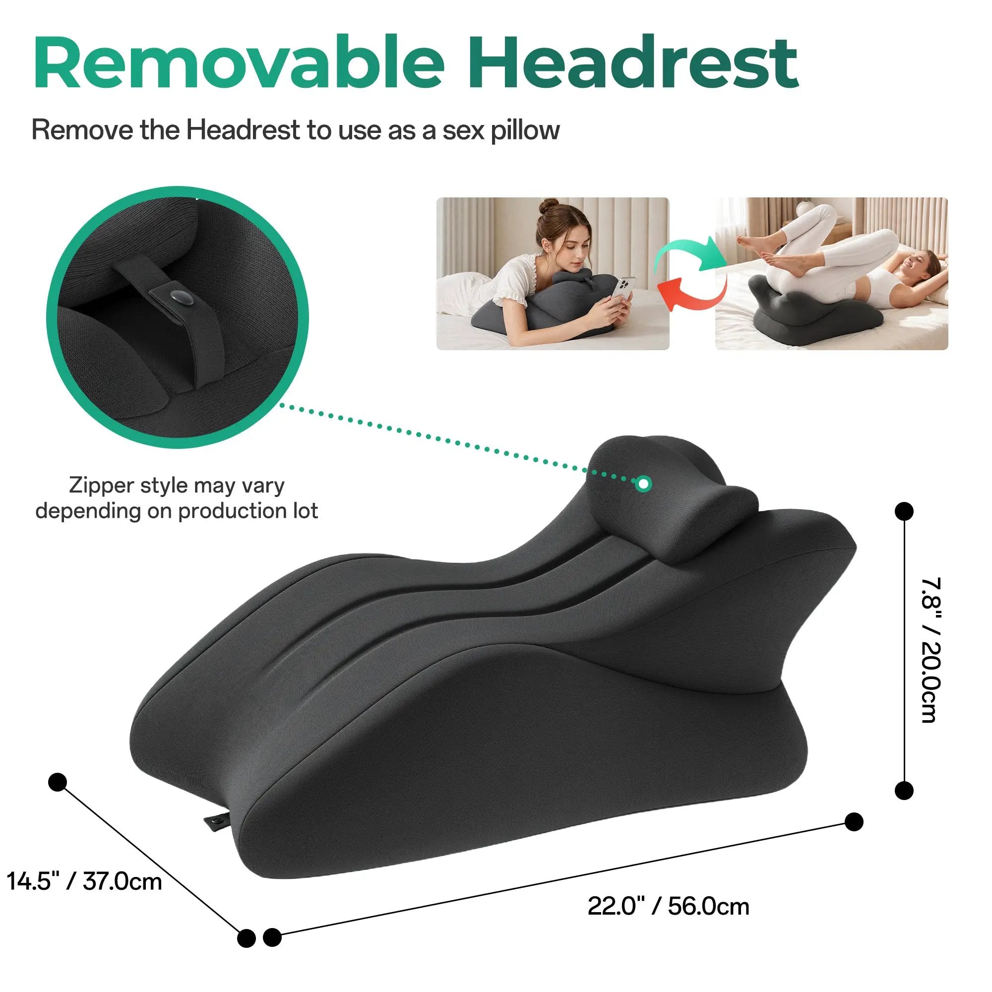 Memory Foam Ergonomic Wedge Pillow by HouseOfZazla