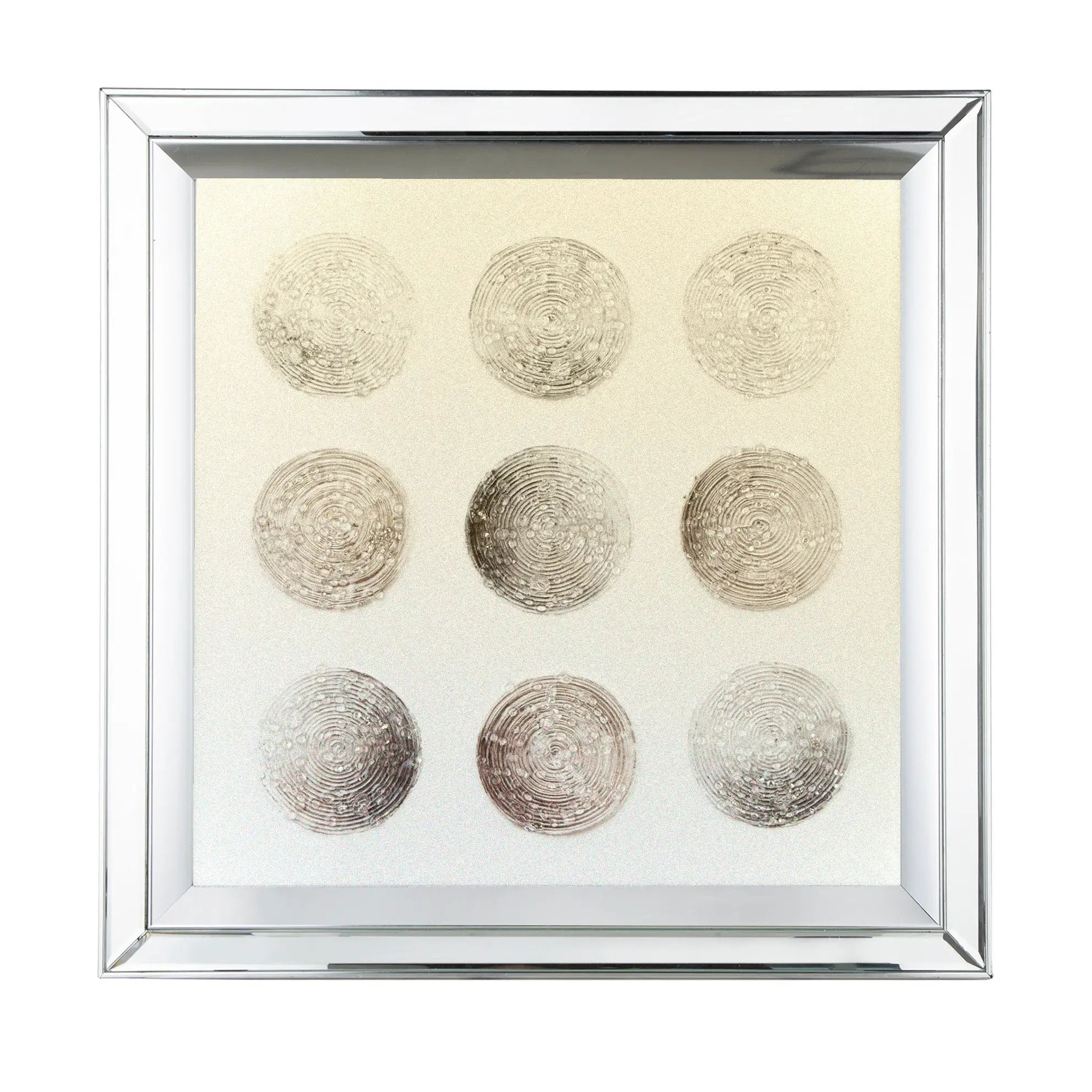 Ares Crystal Mirror Framed Wall Art on Mellow Golden Tint Background by HouseOfZazla