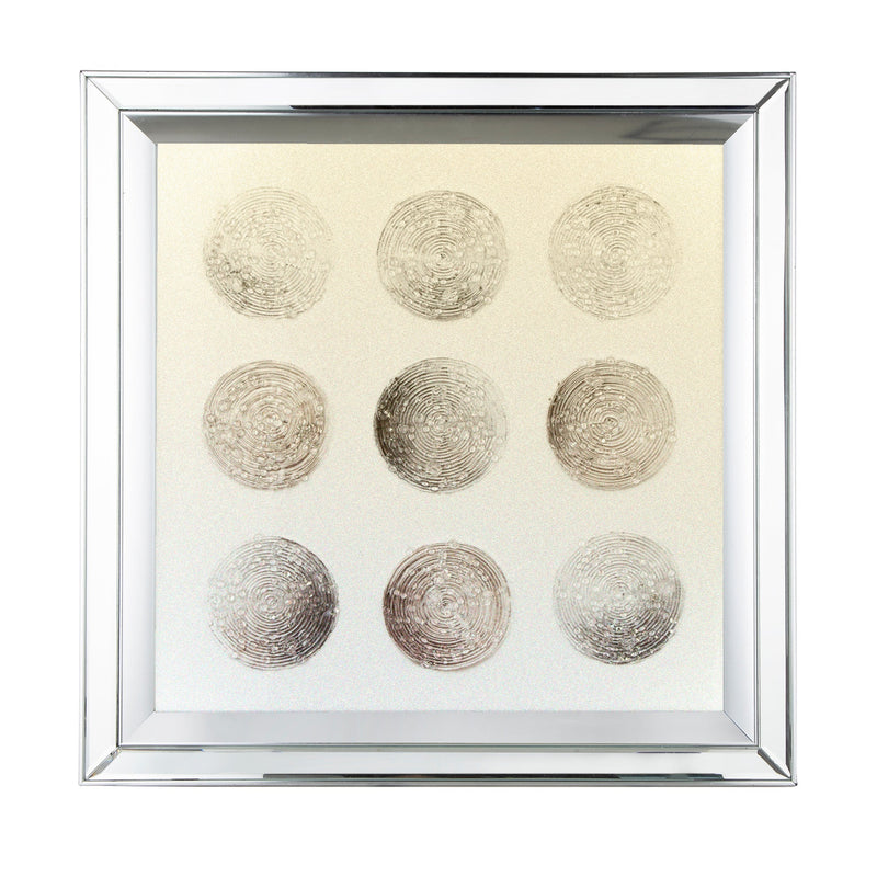 Ares Crystal Mirror Framed Wall Art on Mellow Golden Tint Background by HouseOfZazla