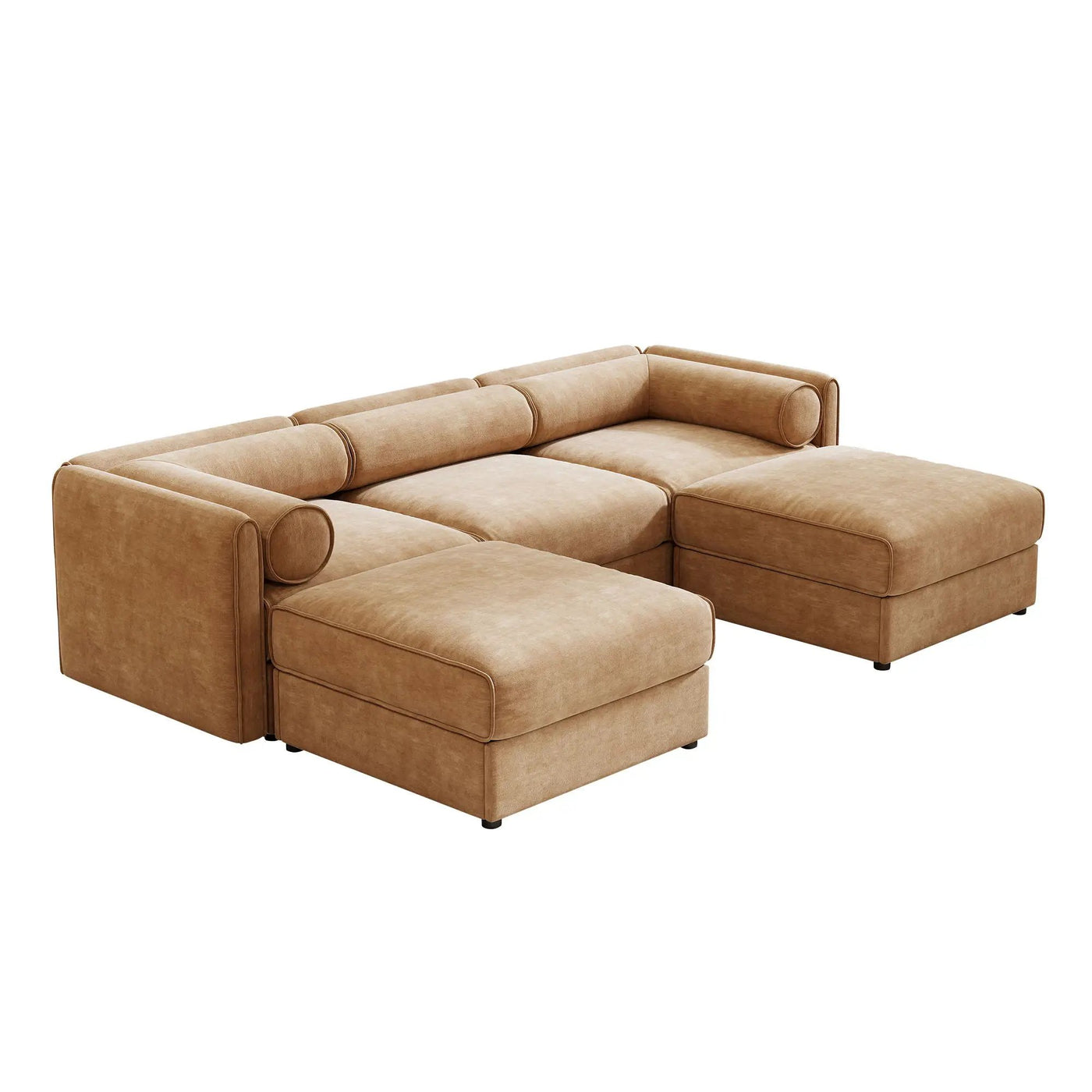 Contemporary Elegant Sofa With Storage And Ottoman by Unique Piece Furniture