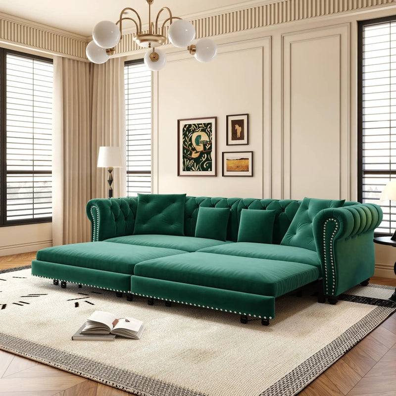 3 In 1 Pull Out Sofa Bed With Movable Ottoman by HouseOfZazla