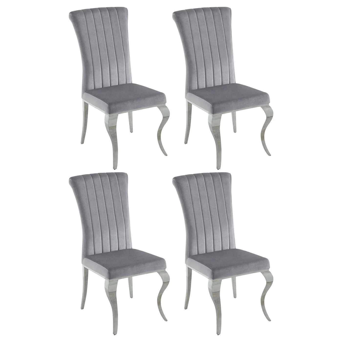 Elegant Upholstered Side Chairs (Set of 4) by HouseOfZazla