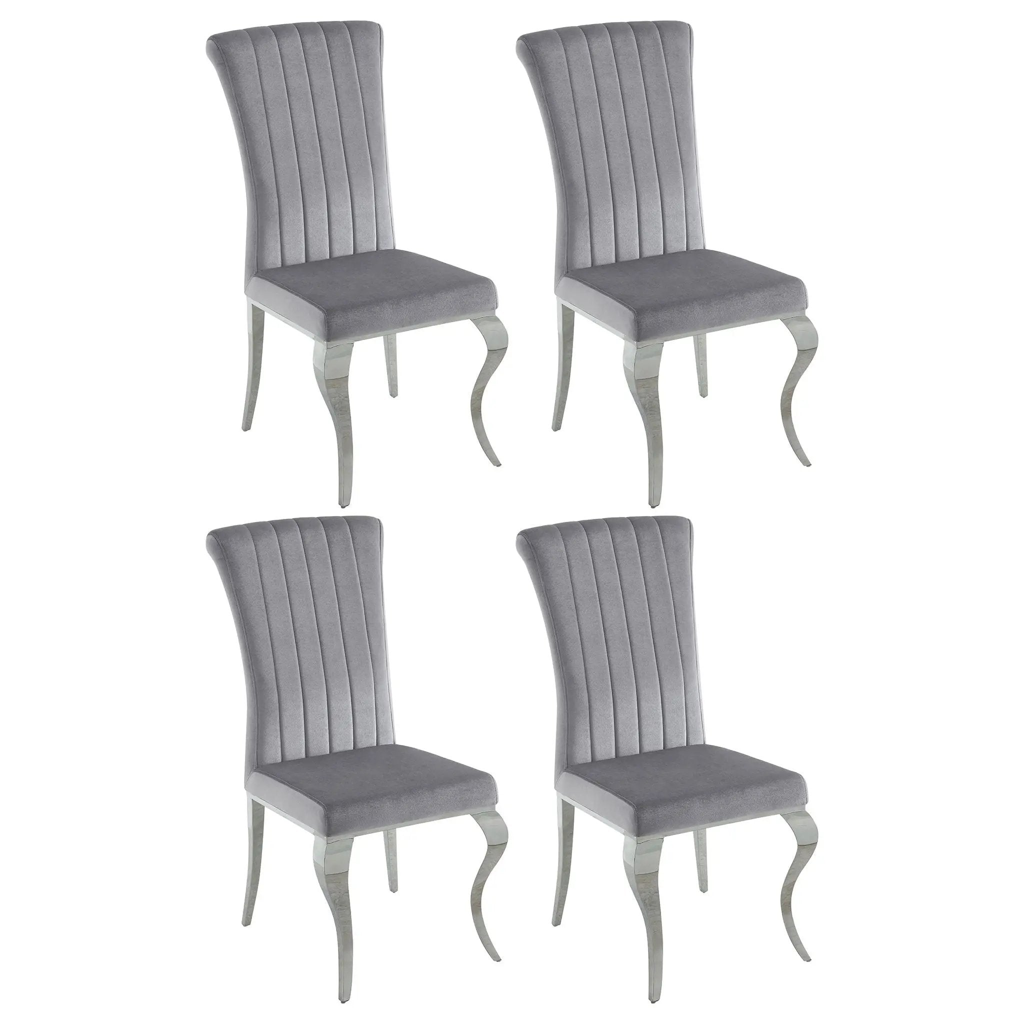 Elegant Upholstered Side Chairs (Set of 4) by HouseOfZazla