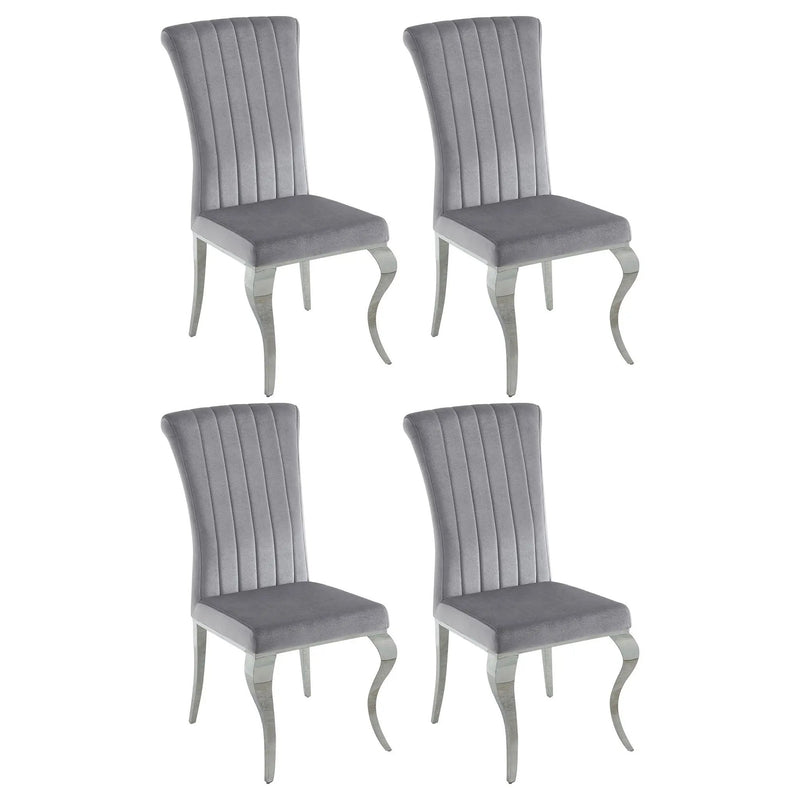 Elegant Upholstered Side Chairs (Set of 4) by HouseOfZazla