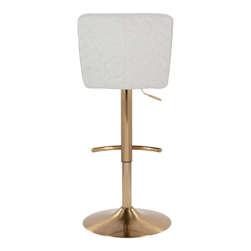Henry - Contemporary Adjustable Barstool With Swivel With Rounded T Footrest (Set of 2) by Unique Piece Furniture