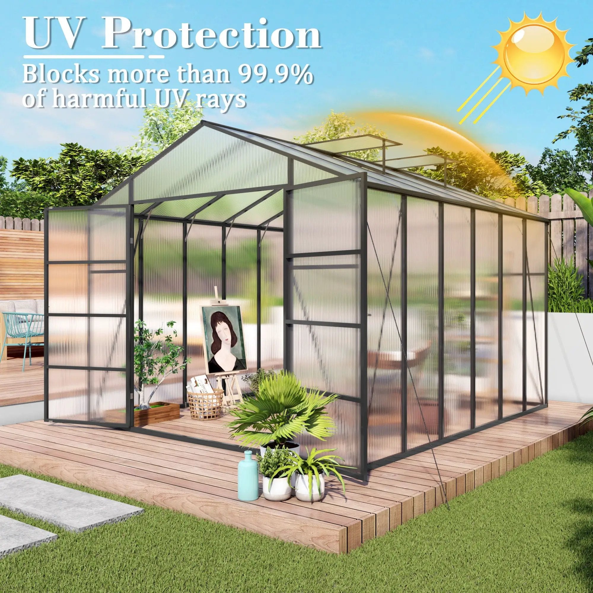 Gain Height Windproof house All Season Outdoor Garden Shelter by HouseOfZazla
