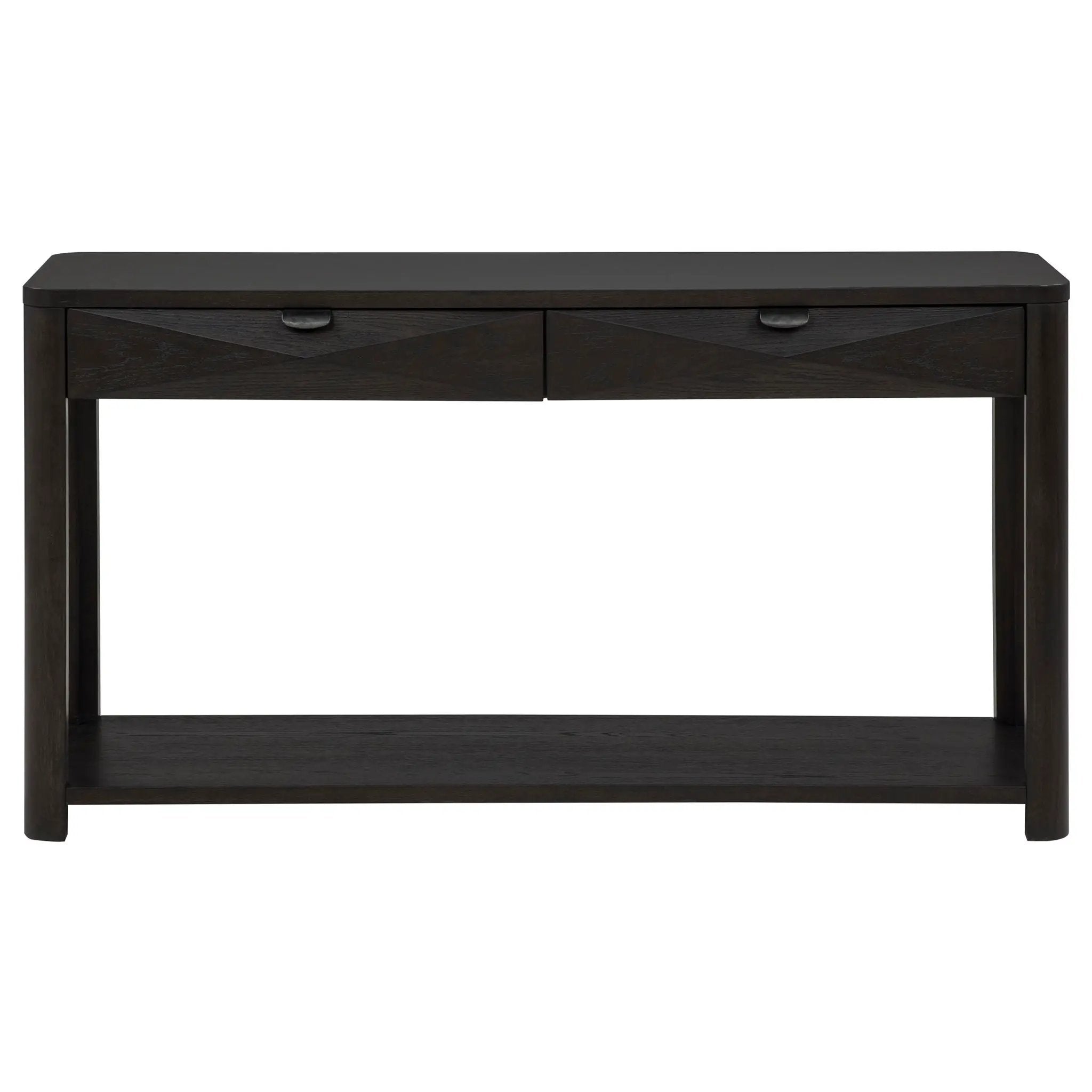 Marcelo Sofa Console Table with 2 Drawers and Shelf Coffee by Unique Piece Furniture