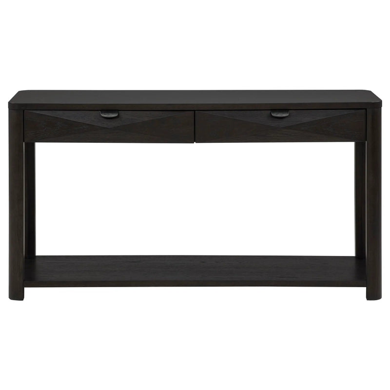 Marcelo Sofa Console Table with 2 Drawers and Shelf Coffee by Unique Piece Furniture