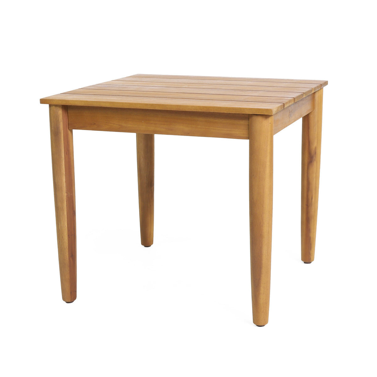 Gavin Side Table with Rustic Slat Top - Acacia Wood, photo 5 of 9