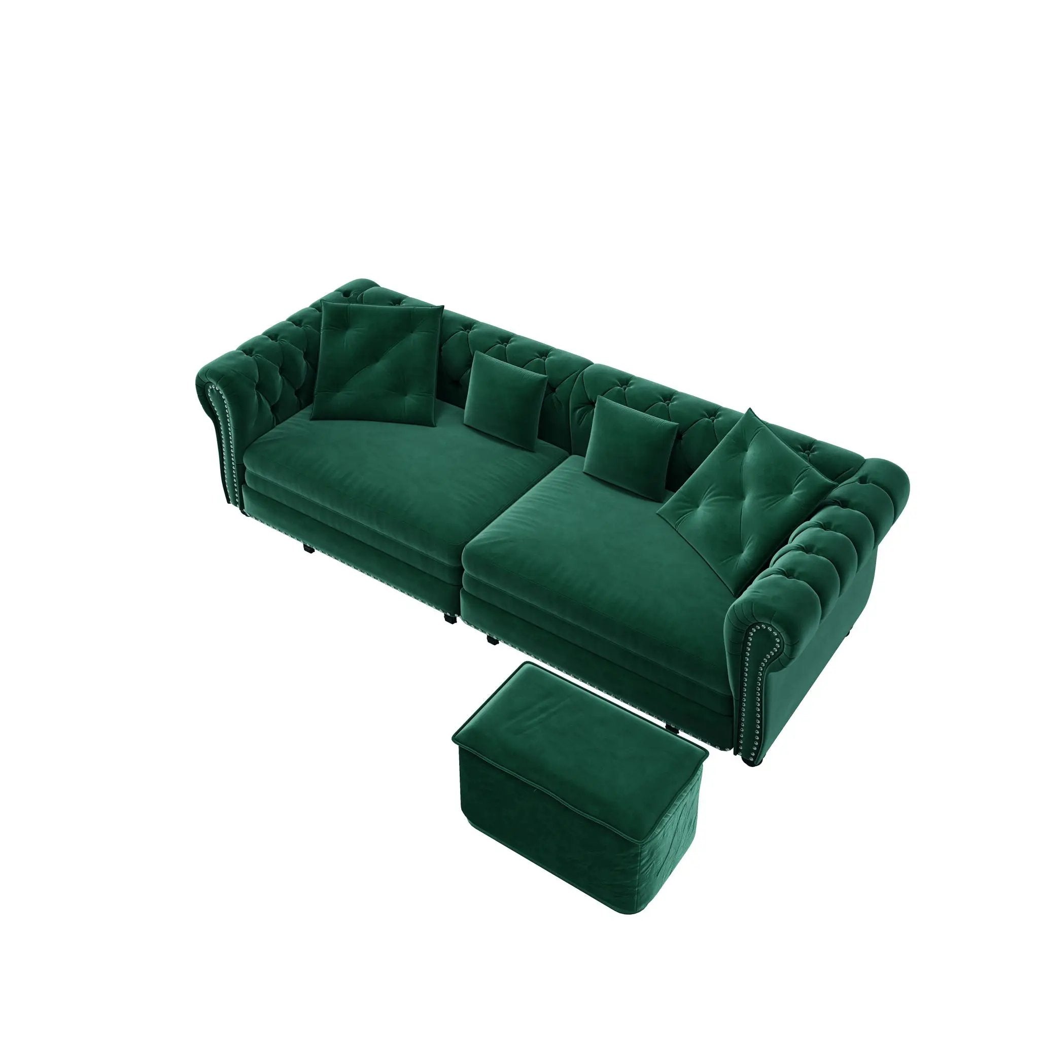 3 In 1 Pull Out Convertible Sleeper Sofa Bed, King Size, Chaise Lounge by HouseOfZazla