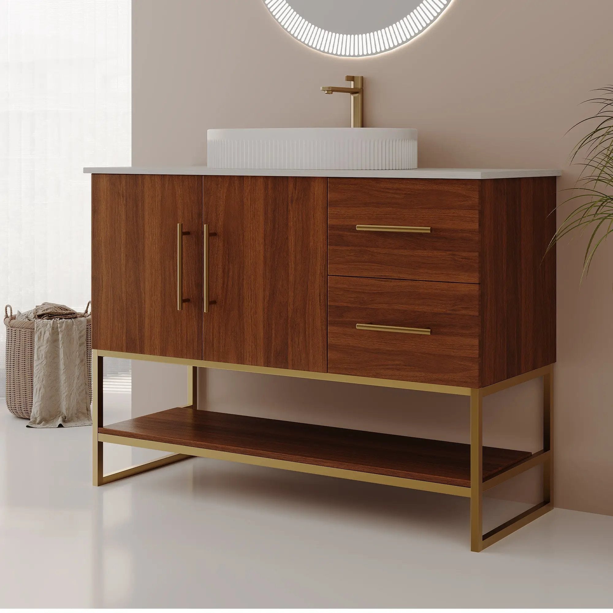 36" Modern Bathroom Vanity with Ceramic Vessel Sink by HouseOfZazla