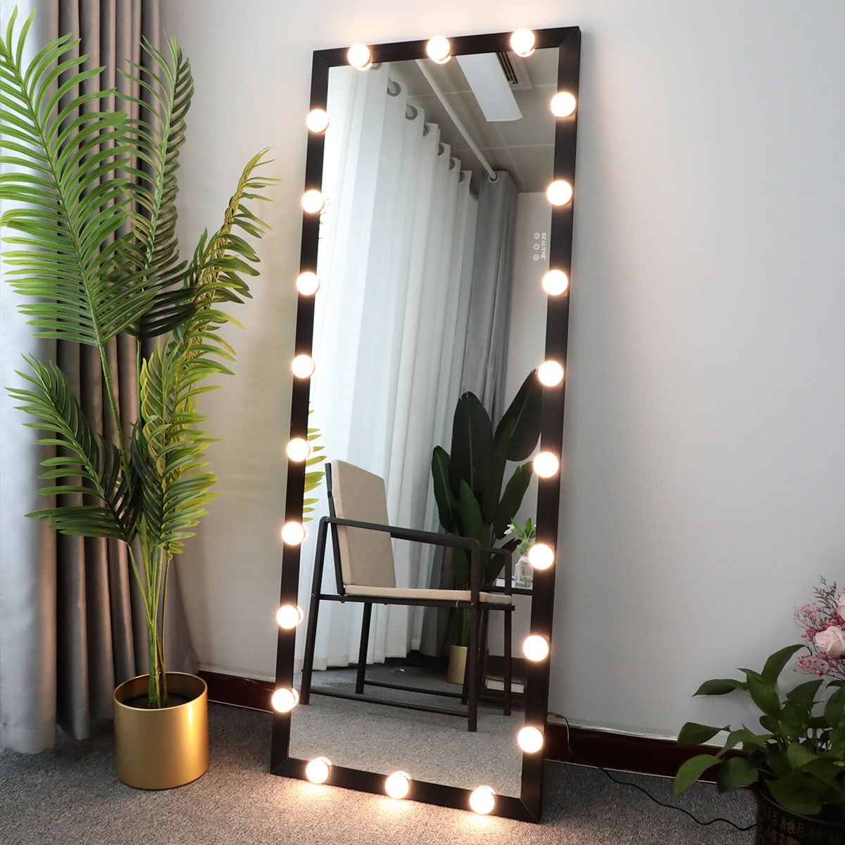 Full Length Mirror with Lights and Touch Control – Pearl Silver, Black, or Pink, photo 33 of 40