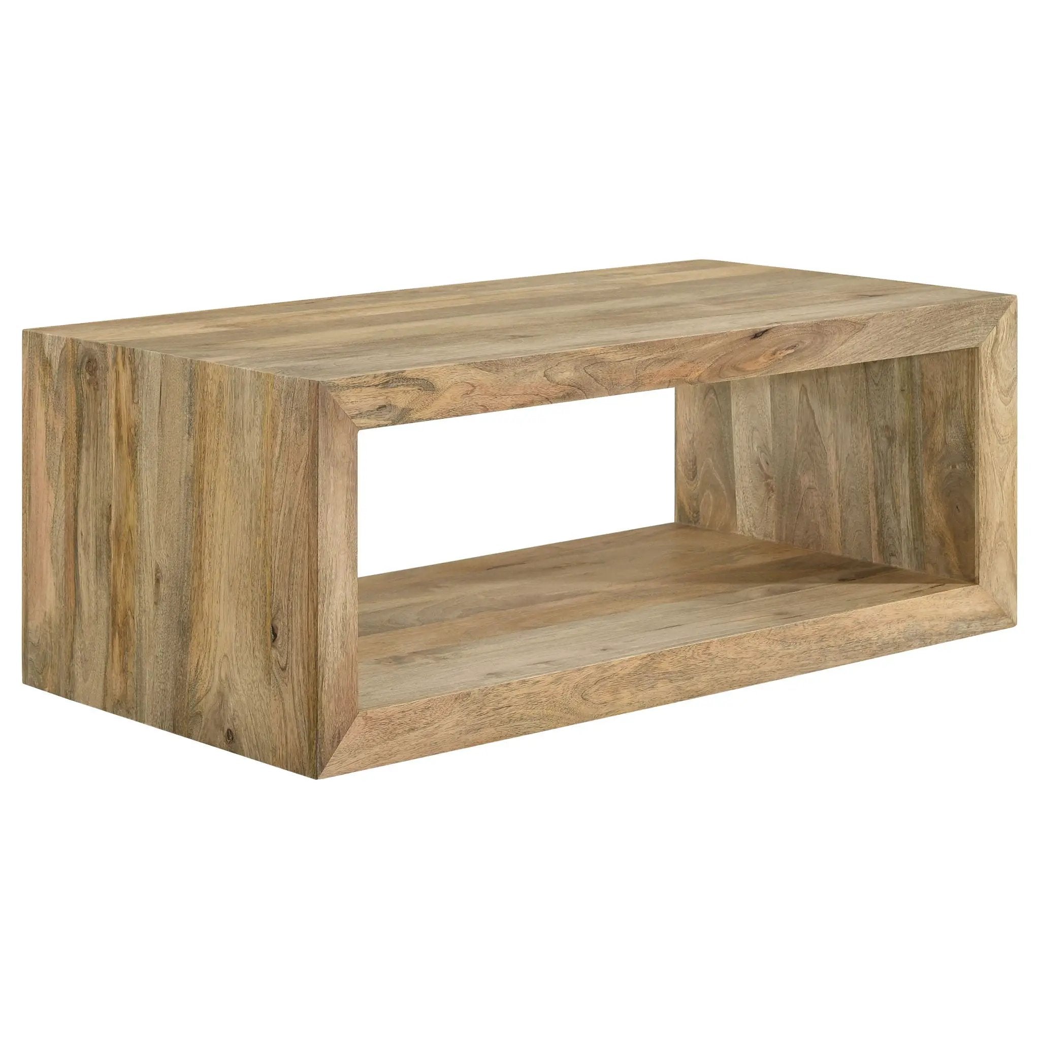 Benton Rectangular Solid Wood Coffee Table Natural by Unique Piece Furniture