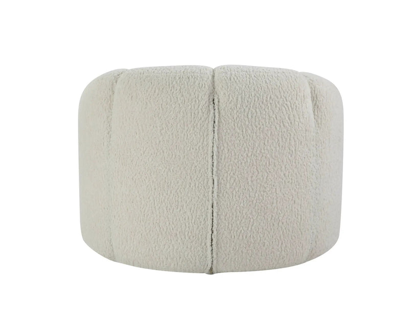 Osmash - Teddy Sherpa Chair With Swivel - White by HouseOfZazla