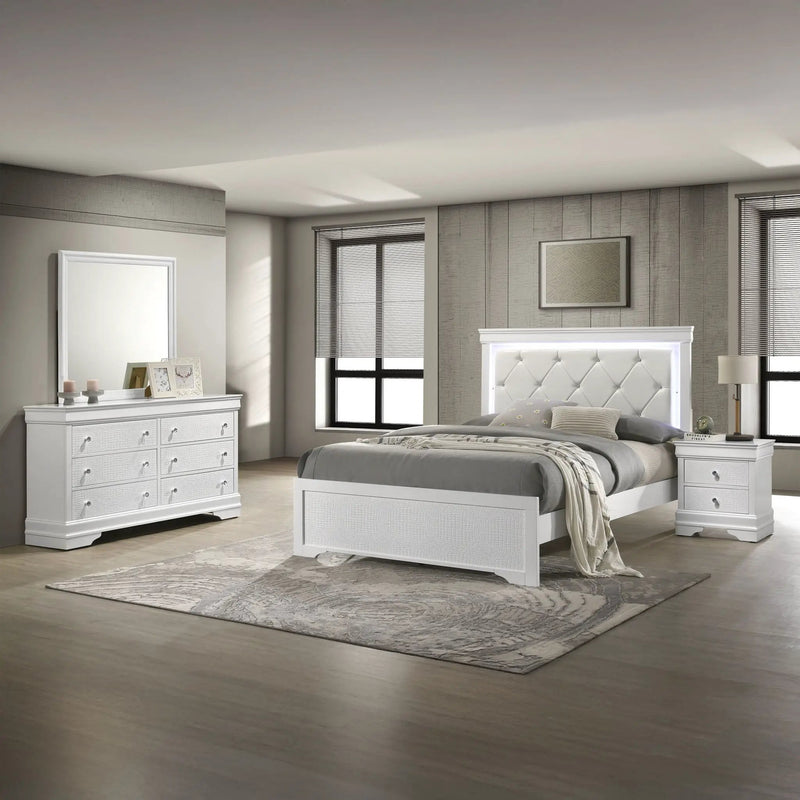 Blaze - Modern Bedroom Set With LED Headboard by HouseOfZazla