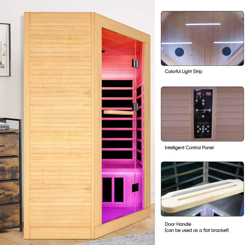 Canadian hemlock pentagonal double sauna by HouseOfZazla