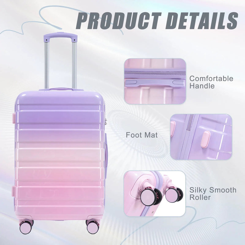 20'/24'/28' 3-Piece PC Spinner Wheel Luggage Set by HouseOfZazla