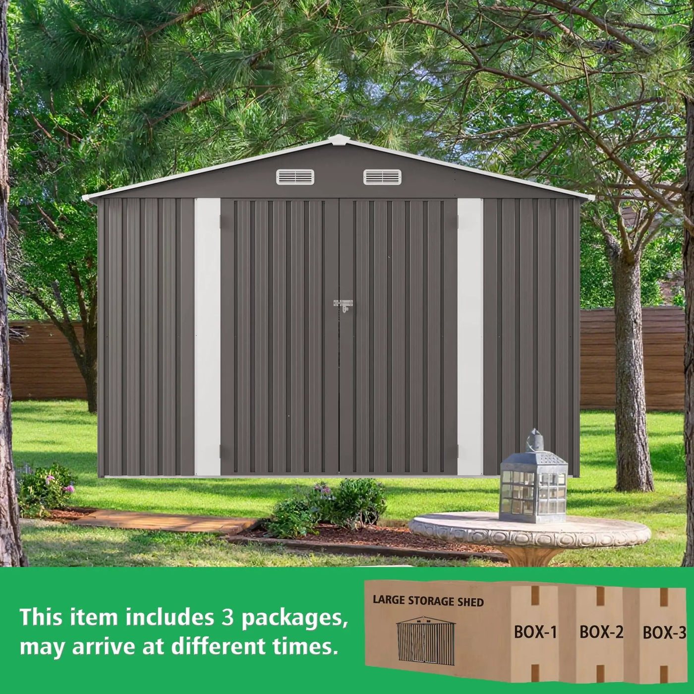 Outdoor Storage Shed With Lockable Doors by HouseOfZazla