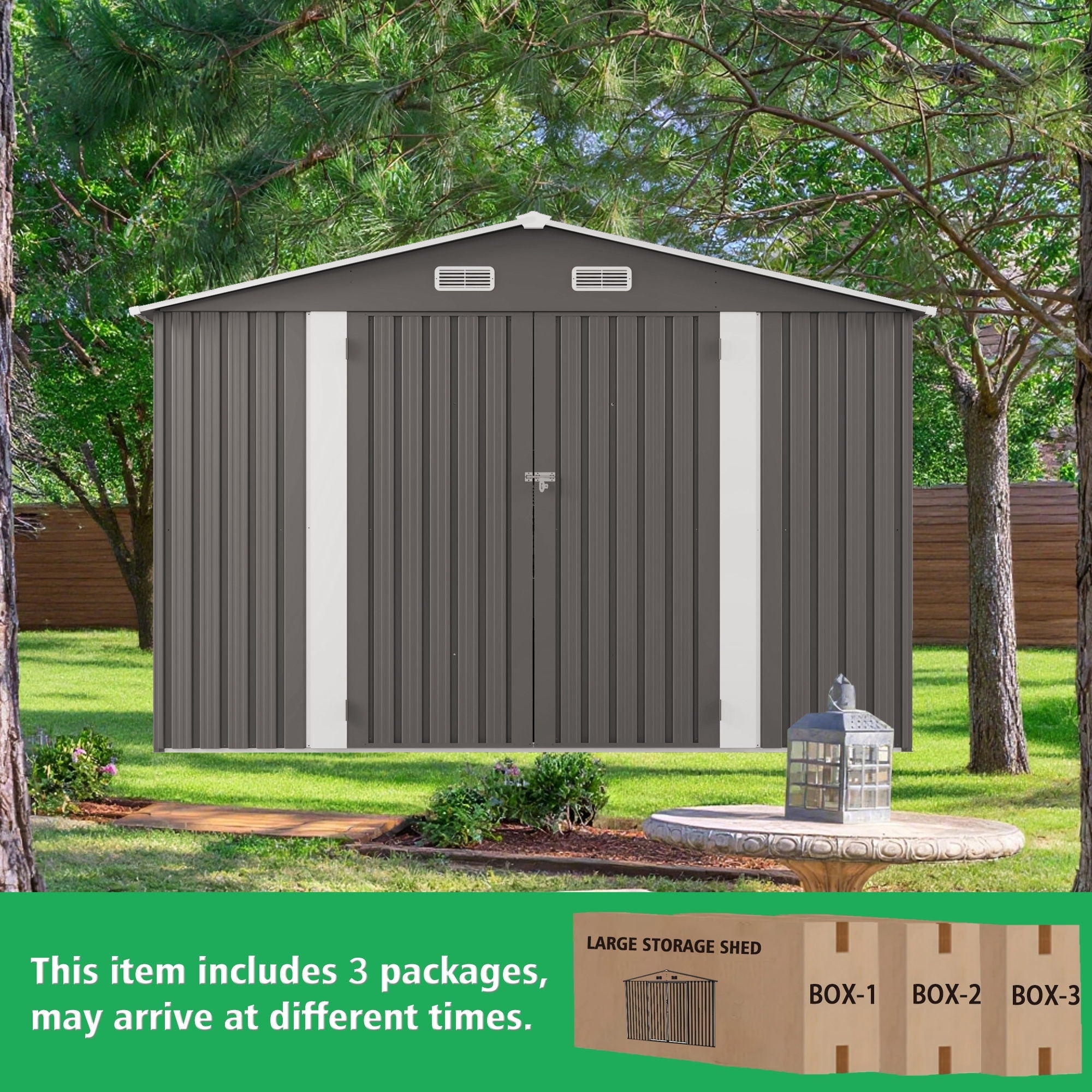 Outdoor Storage Shed With Lockable Doors by HouseOfZazla