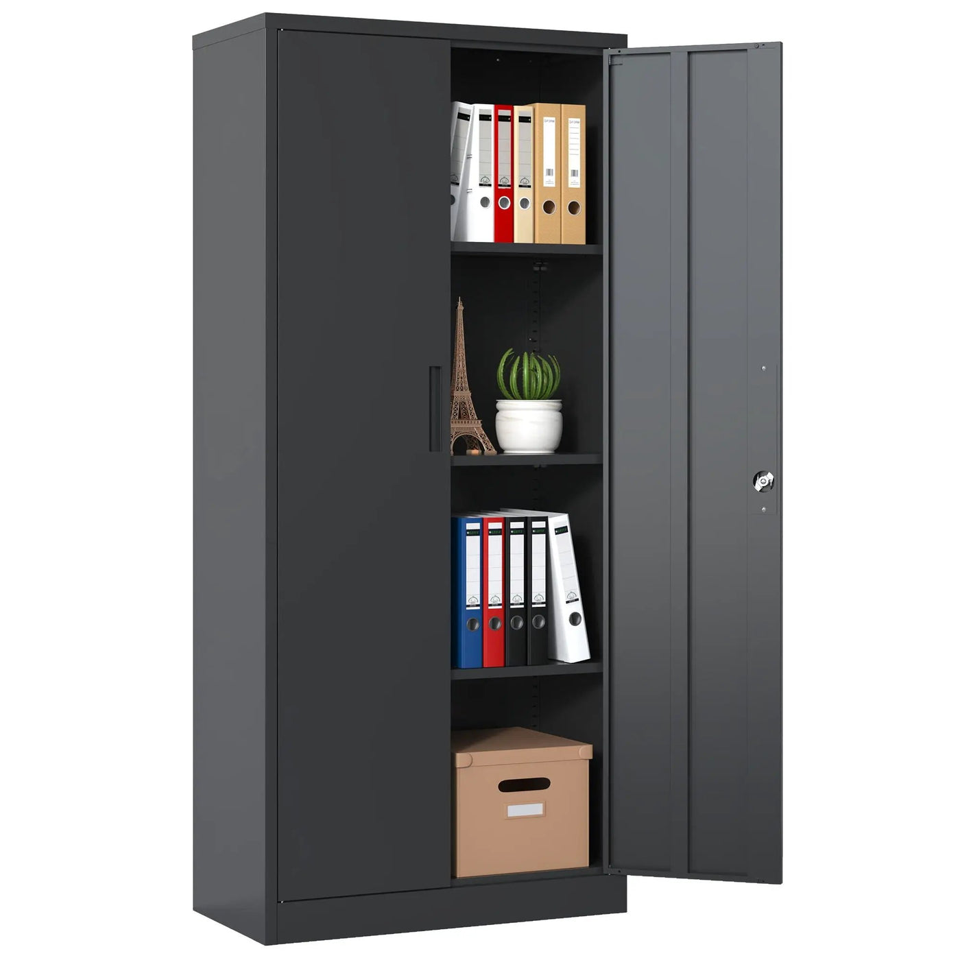 Heavy Metal Garage Storage Cabinet With Locking Doors, Steel, Adjustable Shelves by HouseOfZazla