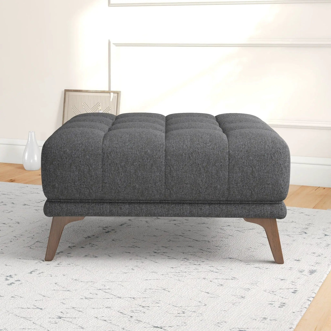 Addison - Square Upholstered Ottoman by HouseOfZazla