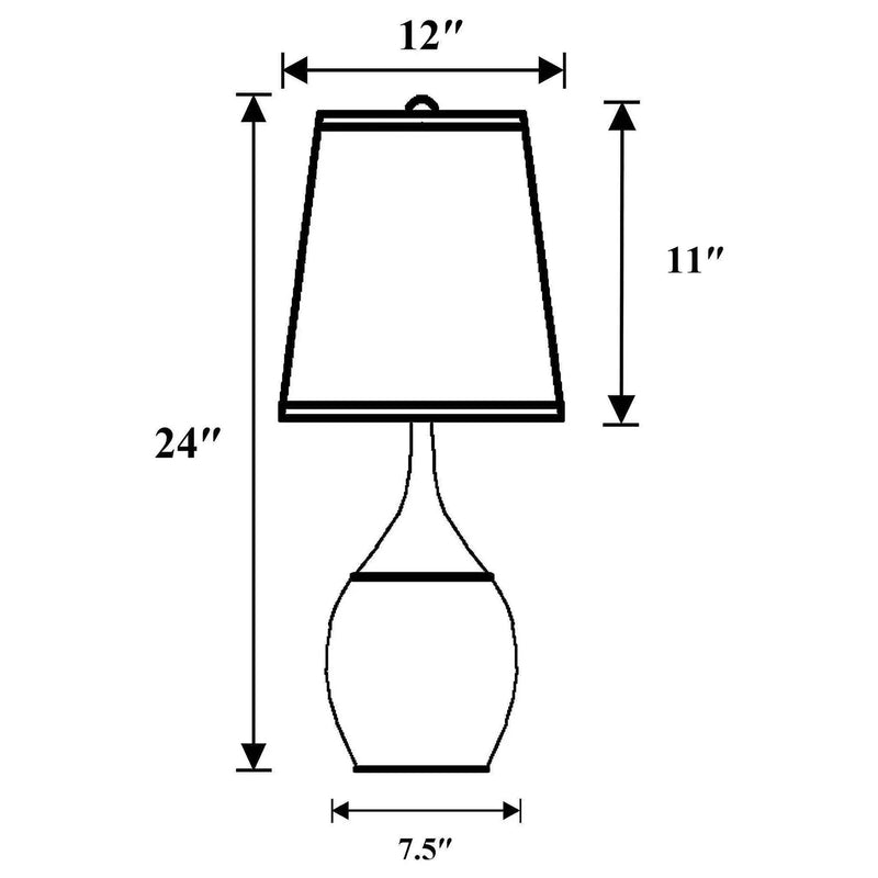 Tenya 24-inch Empire Shade Urn Table Lamp Silver (Set of 2) by Unique Piece Furniture