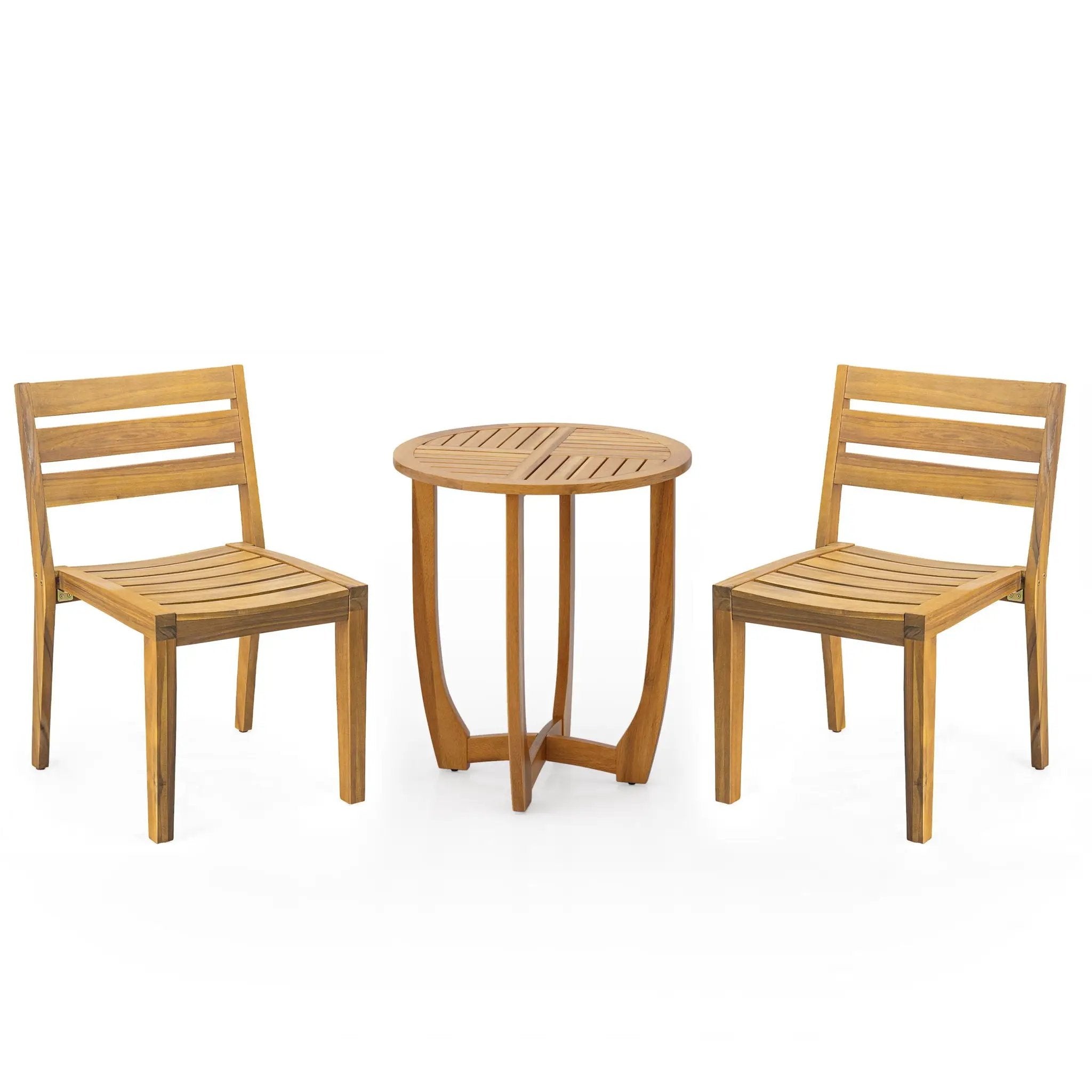 Outdoor 3 Pieces Dining Set - Teak by HouseOfZazla