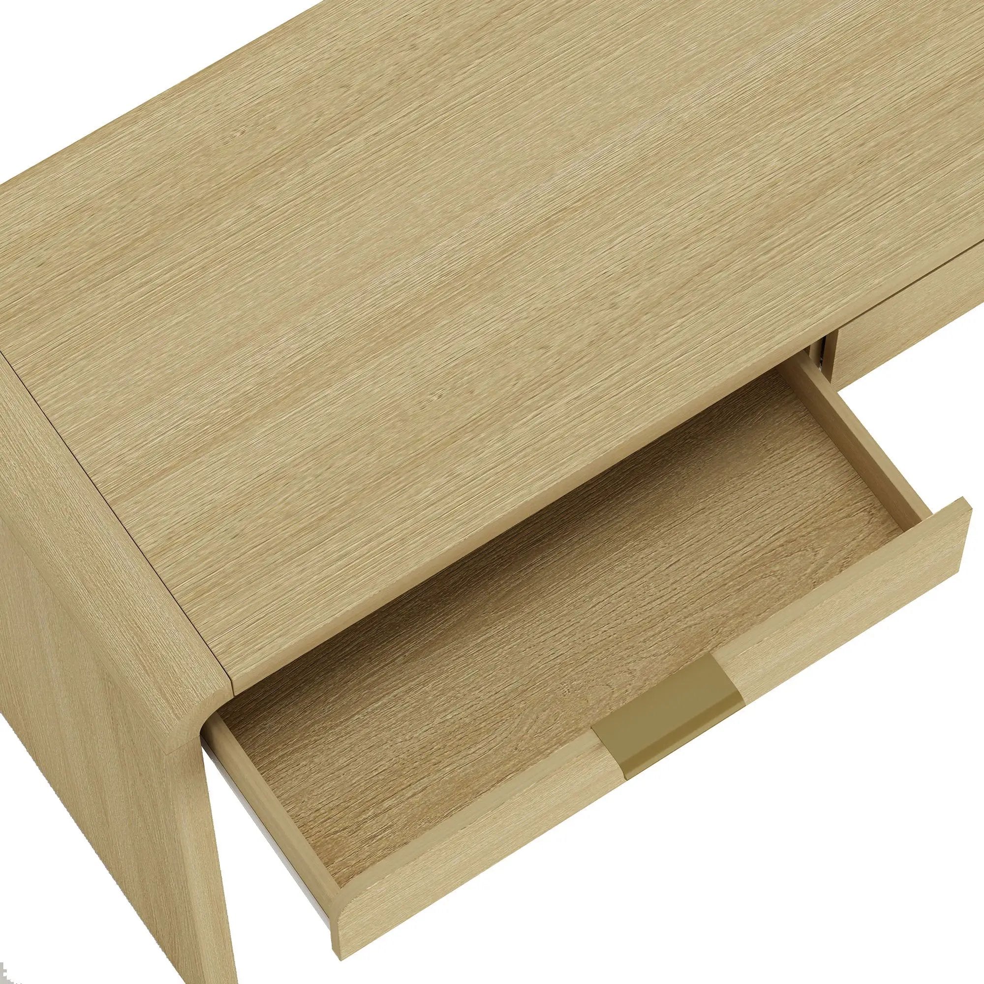 Grace - Office Desk With 2 Drawers - Oak by HouseOfZazla
