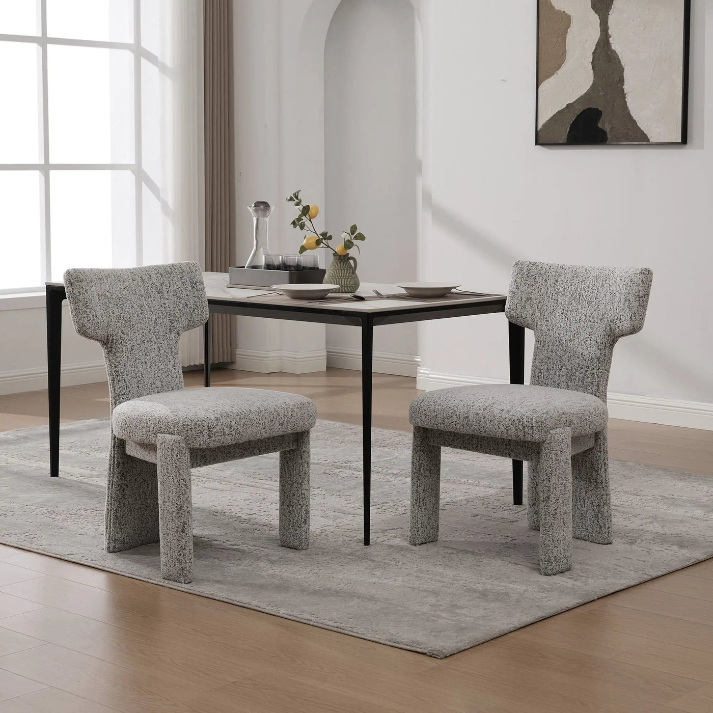 Armless Curved Back Accent Chairs by Unique Piece Furniture