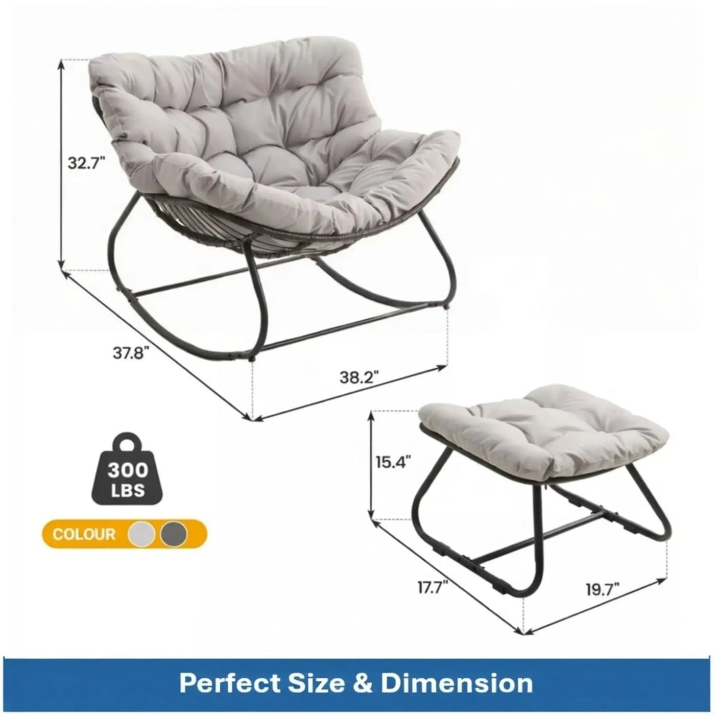 Egg Rocking Chair With Ottoman by HouseOfZazla