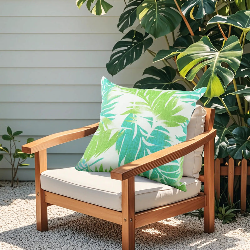 2 Pack Outdoor Throw Pillows, Waterproof & Fade-Resistant (18x18 Inch) by HouseOfZazla