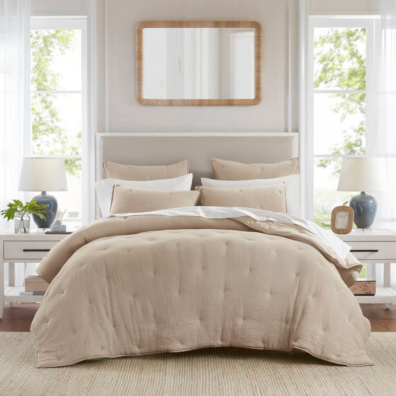 3-Piece Full/Queen Cotton Embroidered Quilt Set