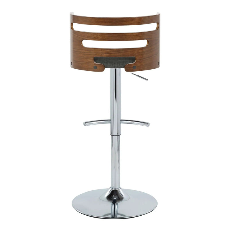 Cosi - Mid Century Modern Adjustable Barstool With Swivel & Rounded T Footrest (Set of 2) by HouseOfZazla
