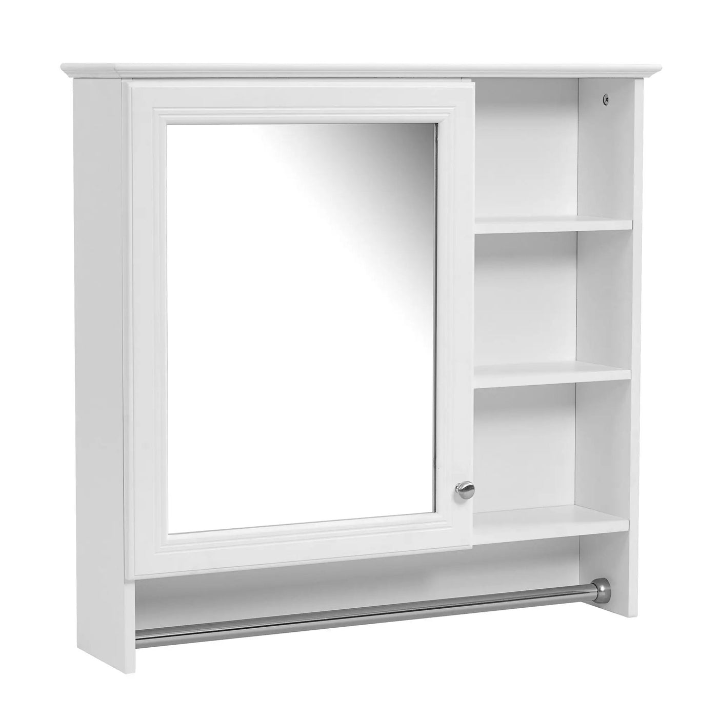 Wall Mount 2 In 1 Mirror Cabinet With Adjustable Shelf, Soft-Closing Hinges by HouseOfZazla