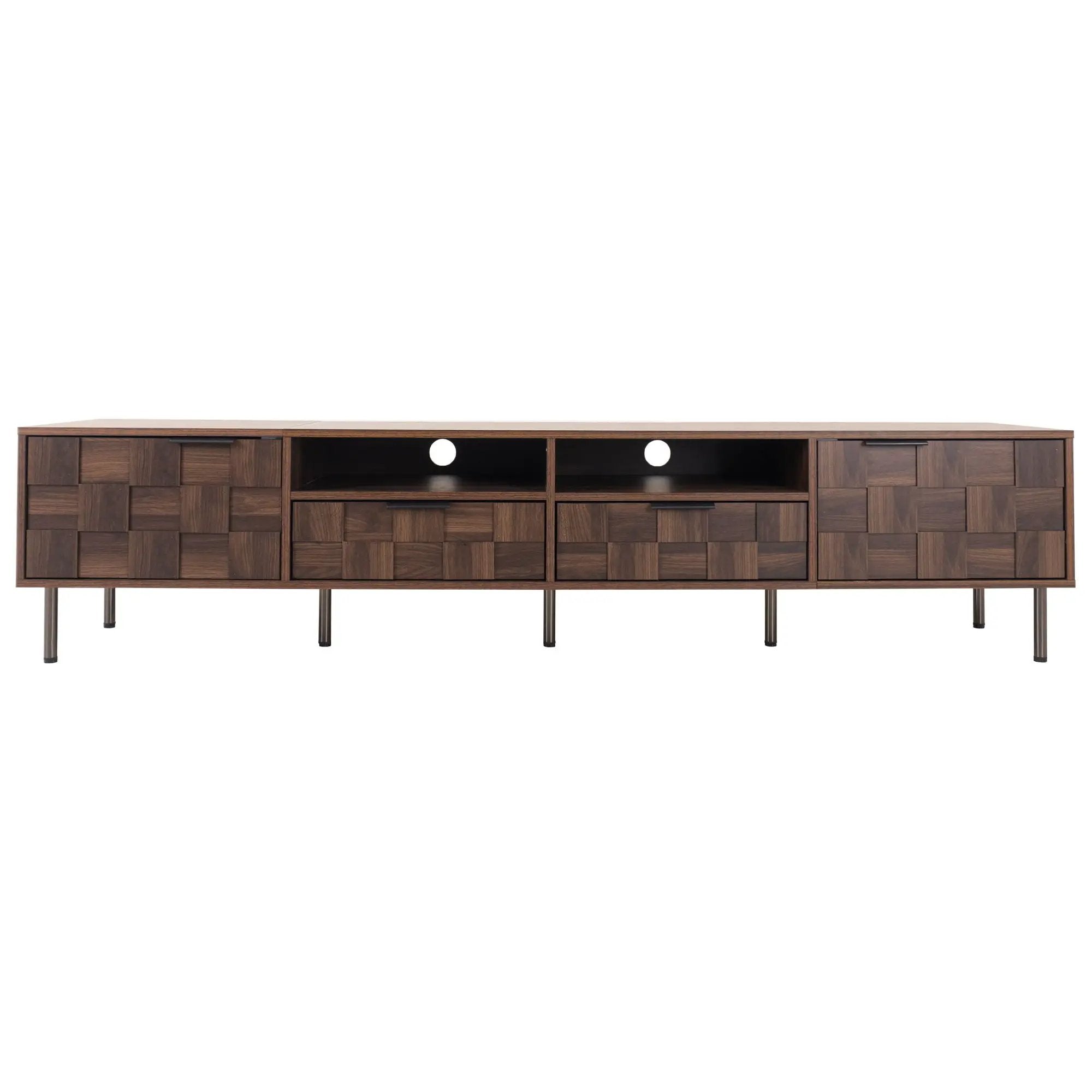 TV Stand With 2 Drawers, Media Console Table, Storage Cabinet With Cable Management by Unique Piece Furniture