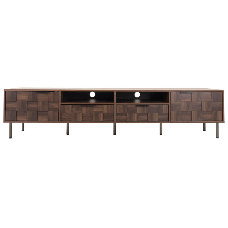 TV Stand With 2 Drawers, Media Console Table, Storage Cabinet With Cable Management by Unique Piece Furniture