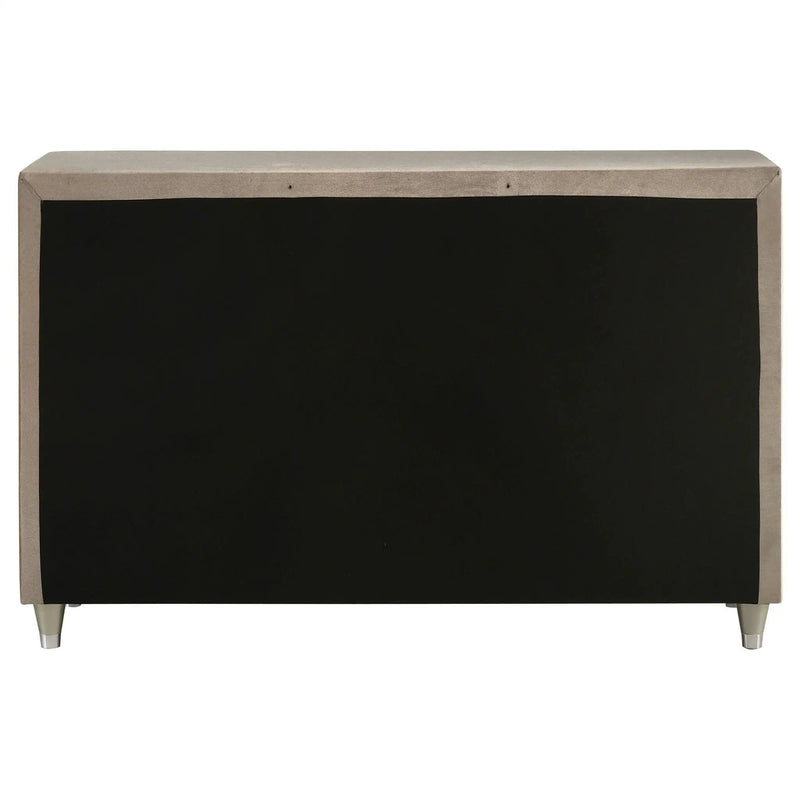 Antonella 7-drawer Upholstered Dresser Ivory and Camel by Unique Piece Furniture