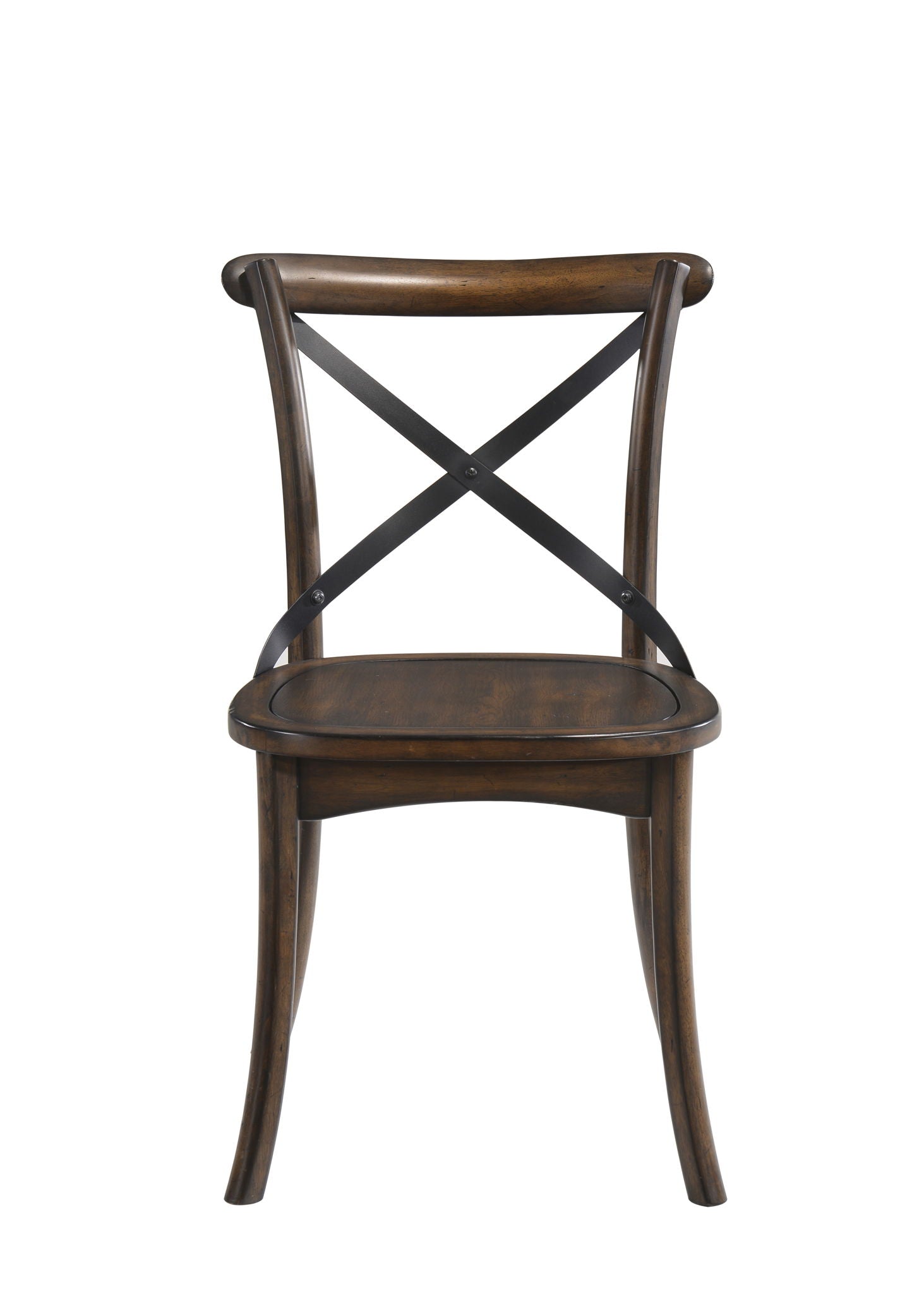 Kaelyn - Metal Side Chair (Set of 2) - Dark Oak by HouseOfZazla