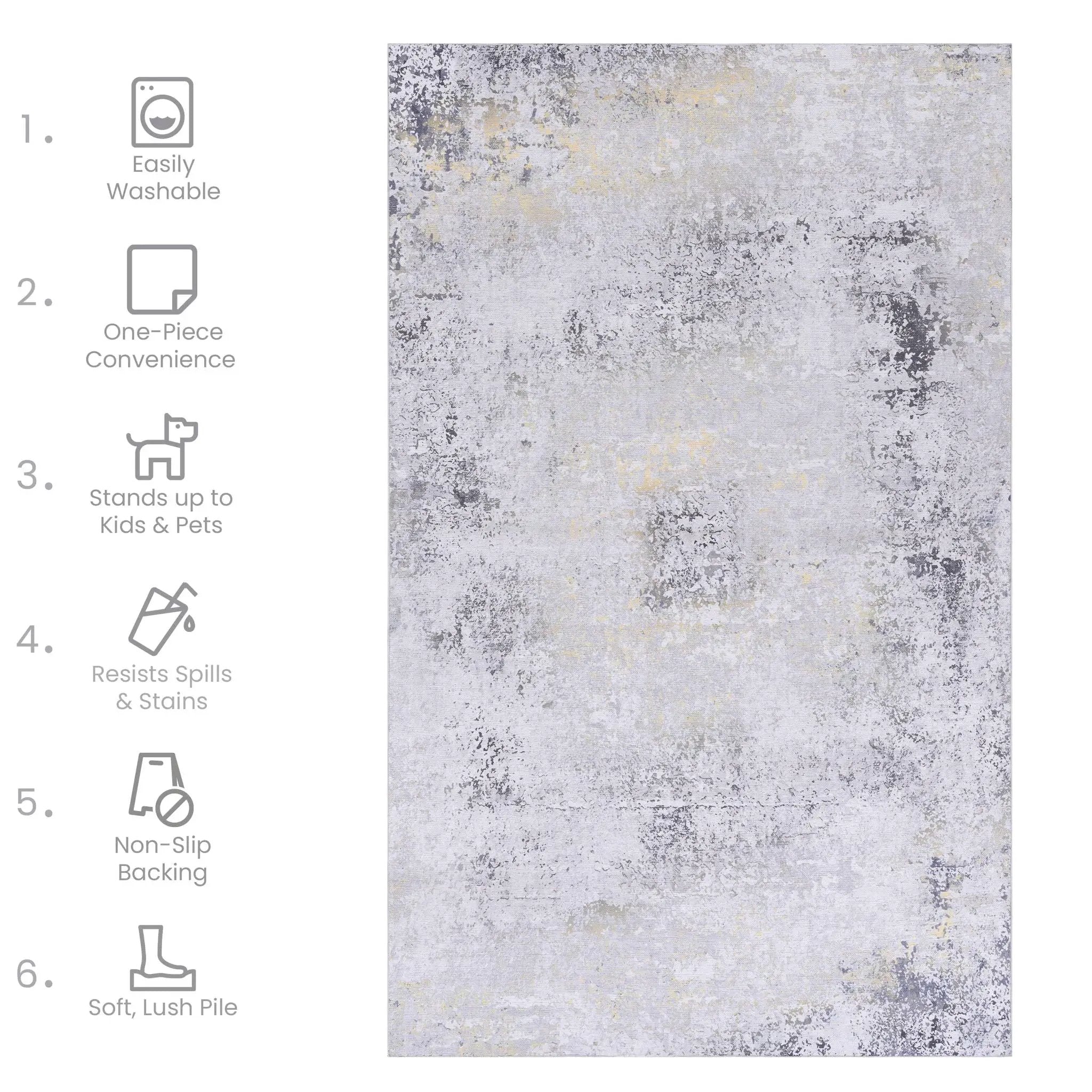 Maval - Stunning Washable Runner Rug by HouseOfZazla