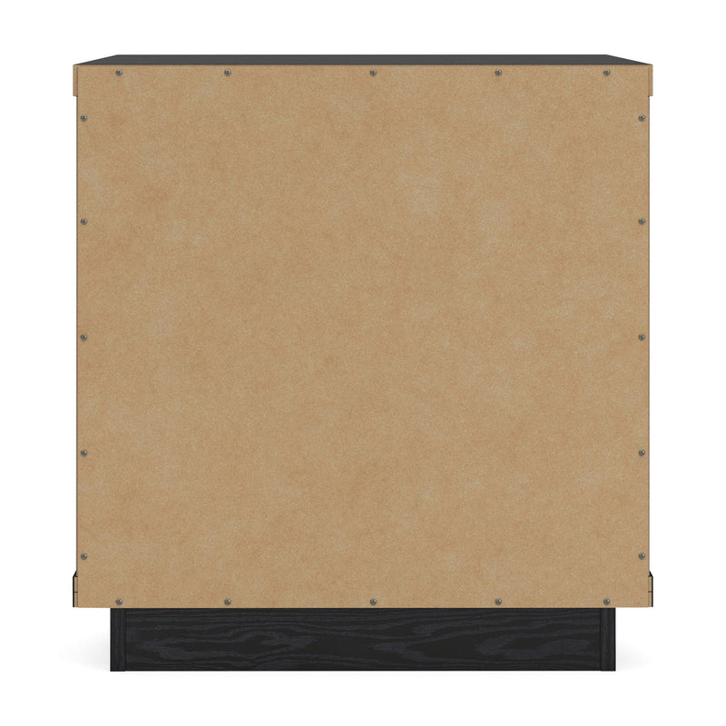 Kozmour - Two Drawer Night Stand - Black / Brown, photo 5 of 7