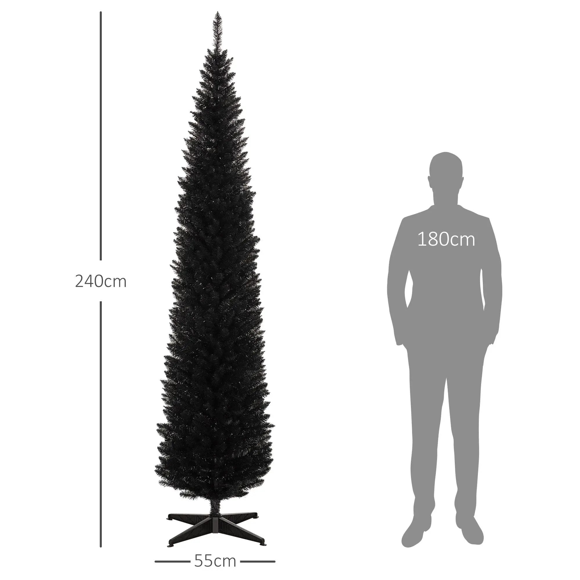 HOMCOM 8' Artificial Pencil Christmas Tree by HouseOfZazla