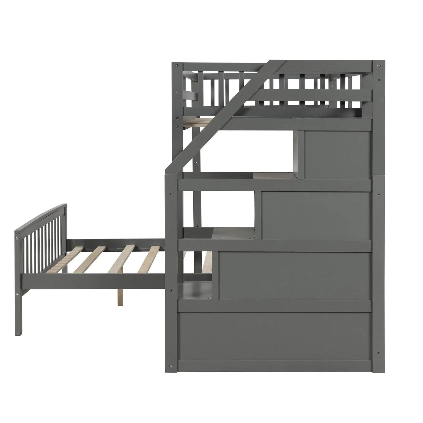 Loft Bed With Staircase And Storage by HouseOfZazla