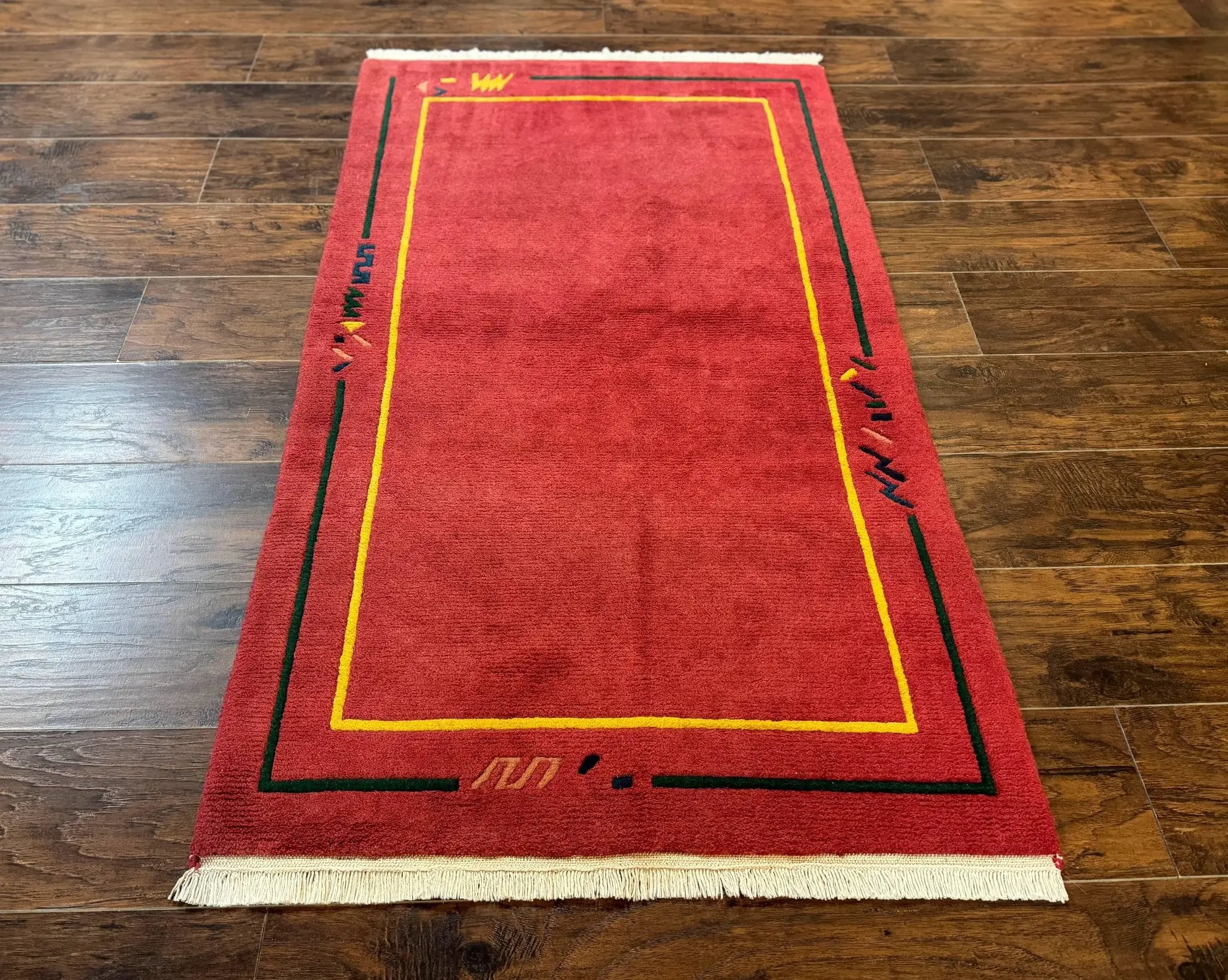 Indo Persian Gabbeh Rug 3x5, Red by Jewel Rugs