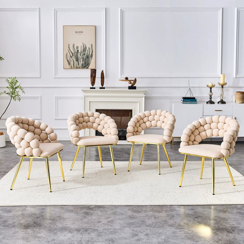 Puffy Bubble, Ball Chain Chairs For Dining Room (Set of 2)